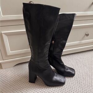 Zara Black Heeled Boots